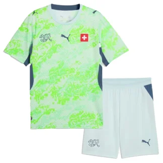 Schweiz Bortaställ VM 2026 Barn Kortärmad Fotbollströja + Shorts