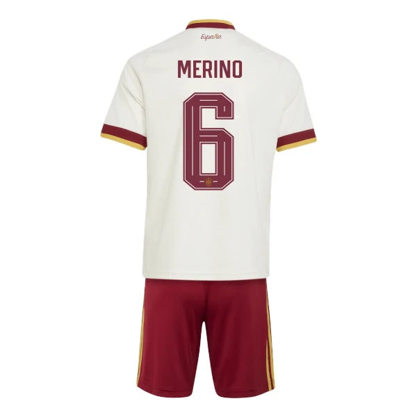 Spanien Bortaställ VM 2026 Barn – Mikel Merino #6 Fotbollströja 1 Spanien Bortaställ VM 2026 Barn – Mikel Merino #6 Fotbollströja