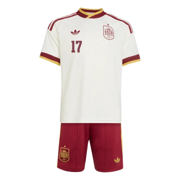Spanien Bortaställ VM 2026 Barn – Nico Williams #17 Fotbollströja 2 Spanien Bortaställ VM 2026 Barn – Nico Williams #17 Fotbollströja