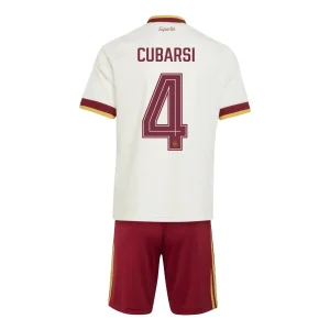 Spanien Bortaställ VM 2026 Barn – Pau Cubarsí #4 Fotbollströja