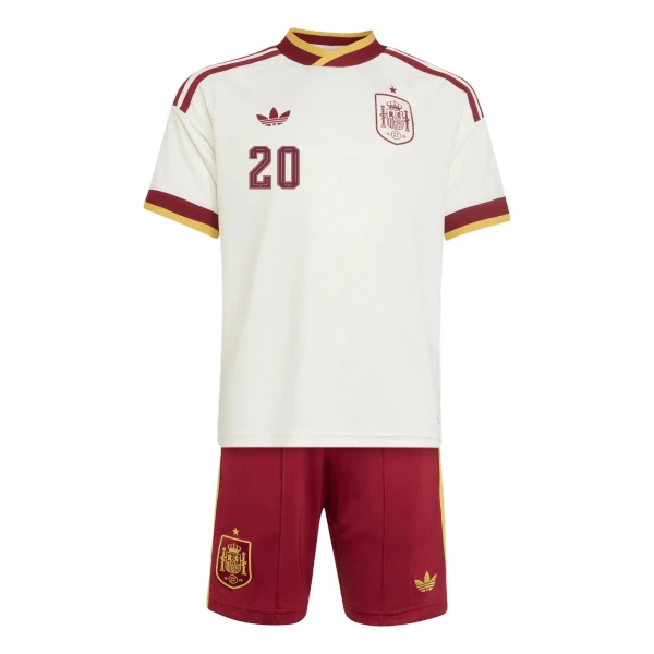 Spanien Bortaställ VM 2026 Barn – Pedri #20 Fotbollströja 2 Spanien Bortaställ VM 2026 Barn – Pedri #20 Fotbollströja