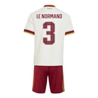 Spanien Bortaställ VM 2026 Barn – Robin Le Normand #3 Fotbollströja