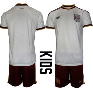 Spanien Bortatröja VM 2026 Barn – Fotbollsset Tröja + Shorts