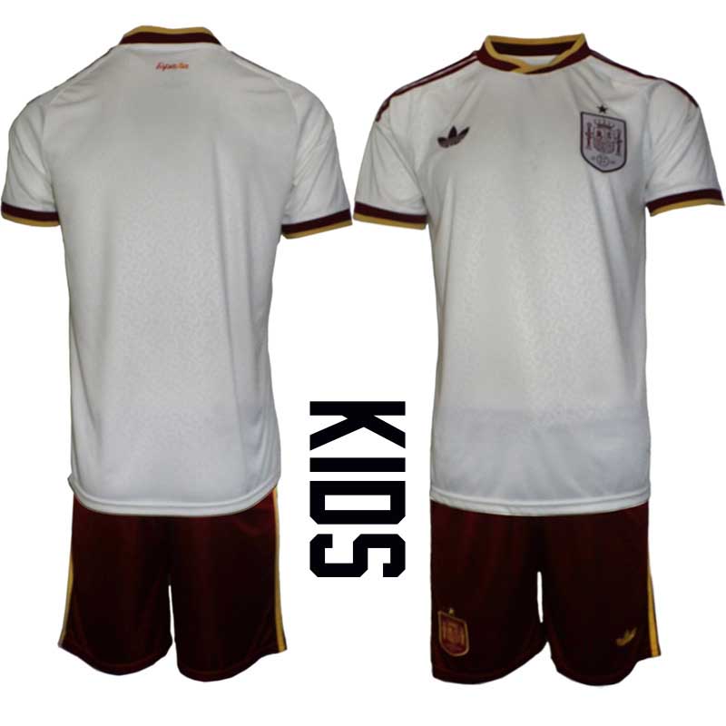 Spanien Bortatröja VM 2026 Barn – Fotbollsset Tröja + Shorts 1 Spanien Bortatröja VM 2026 Barn – Fotbollsset Tröja + Shorts