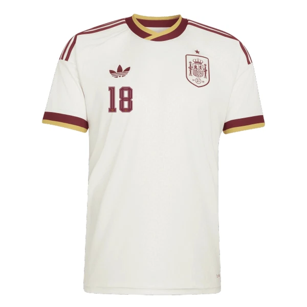 Spanien Bortatröja VM 2026 Herr – Mikel Zubimendi #18 Fotbollströja