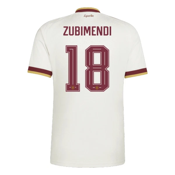 Spanien Bortatröja VM 2026 Herr – Mikel Zubimendi #18 Fotbollströja