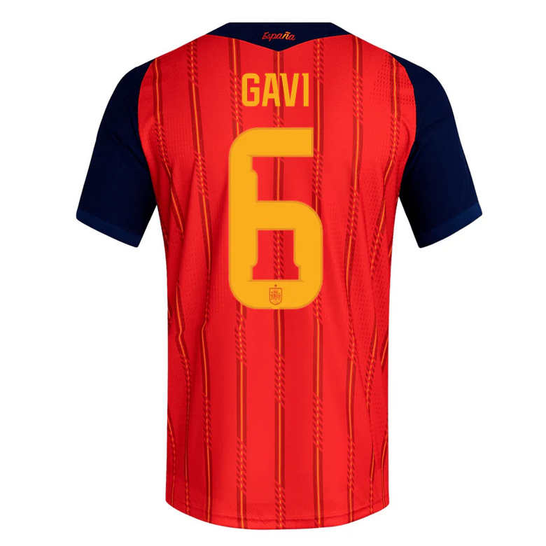 Spanien Hemmatröja VM 2026 Herr – Gavi #6 Fotbollströja