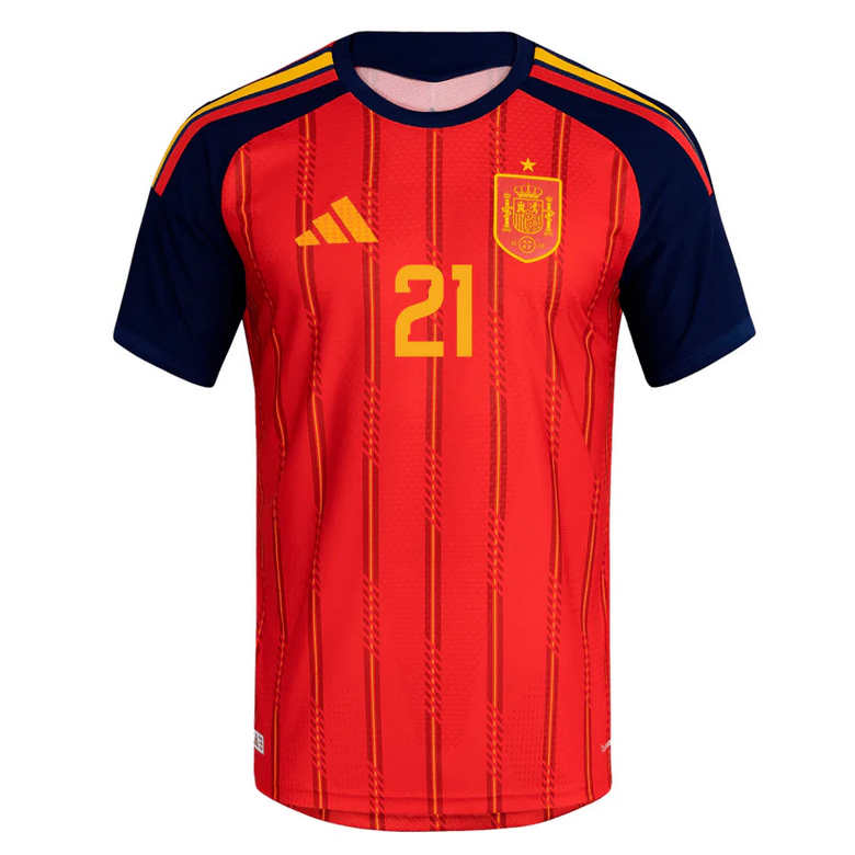 Spanien Hemmatröja VM 2026 Herr – Martín Zubimendi #21 Fotbollströja 2 Spanien Hemmatröja VM 2026 Herr – Martín Zubimendi #21 Fotbollströja