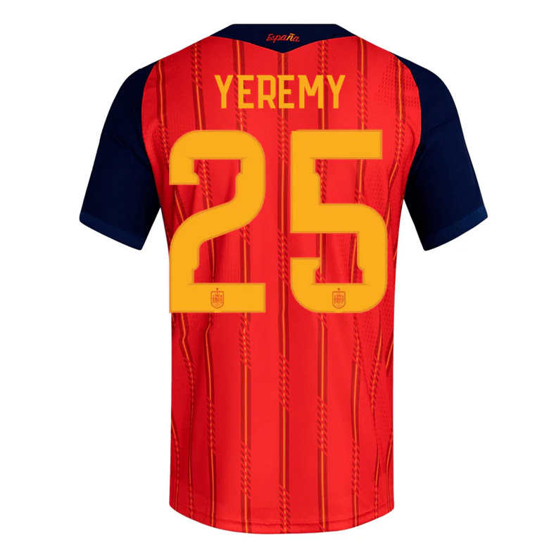 Spanien Hemmatröja VM 2026 Herr – Yeremy Pino #25 Fotbollströja 1 Spanien Hemmatröja VM 2026 Herr – Yeremy Pino #25 Fotbollströja