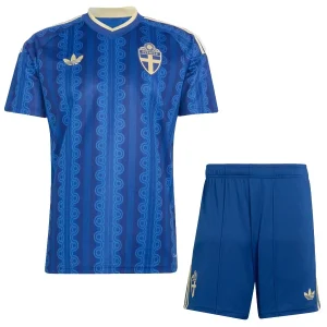 Sverige Bortaställ VM 2026 Barn Kortärmad Fotbollströja + Shorts