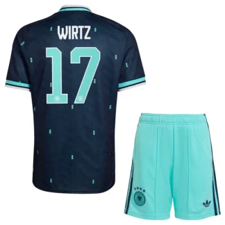 Tyskland Bortaställ VM 2026 Barn – Florian Wirtz #17 Fotbollströja