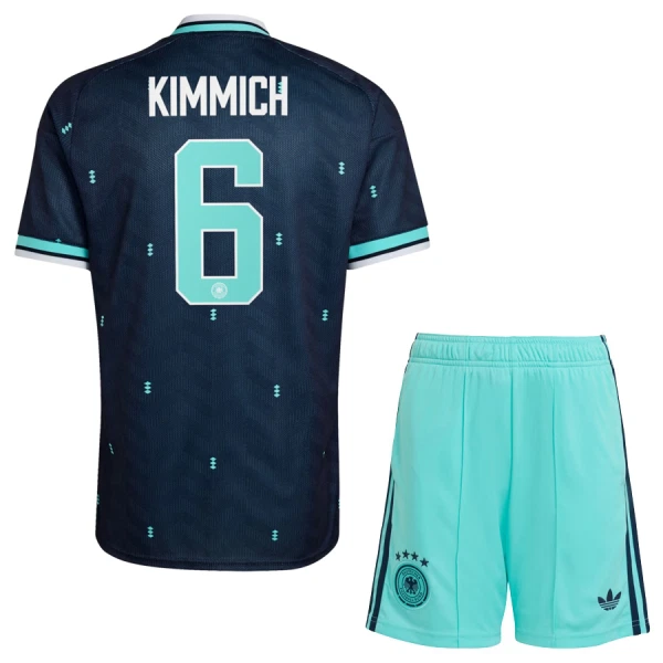 Tyskland Bortaställ VM 2026 Barn – Joshua Kimmich #6 Fotbollströja 1 Tyskland Bortaställ VM 2026 Barn – Joshua Kimmich #6 Fotbollströja