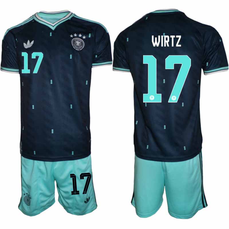 Tyskland Bortaställ VM 2026 Herr – Florian Wirtz #17 Fotbollsset Tröja & Shorts 1 Tyskland Bortaställ VM 2026 Herr – Florian Wirtz #17 Fotbollsset Tröja & Shorts