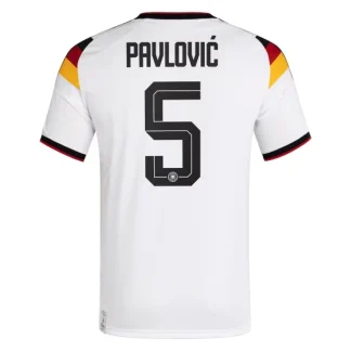 Tyskland Hemmatröja VM 2026 Herr – Aleksandar Pavlović #5 Fotbollströja