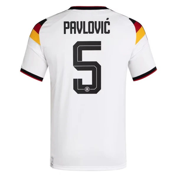 Tyskland Hemmatröja VM 2026 Herr – Aleksandar Pavlović #5 Fotbollströja Tyskland Hemmatröja VM 2026 Herr – Aleksandar Pavlović #5 Fotbollströja