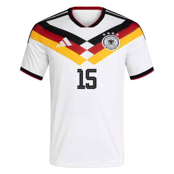 Tyskland Hemmatröja VM 2026 Herr – Nico Schlotterbeck #15 Fotbollströja 2 Tyskland Hemmatröja VM 2026 Herr – Nico Schlotterbeck #15 Fotbollströja