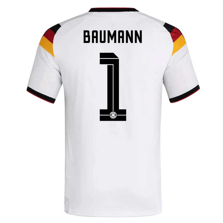 Tyskland Hemmatröja VM 2026 Herr – Oliver Baumann #1 Fotbollströja 1 Tyskland Hemmatröja VM 2026 Herr – Oliver Baumann #1 Fotbollströja