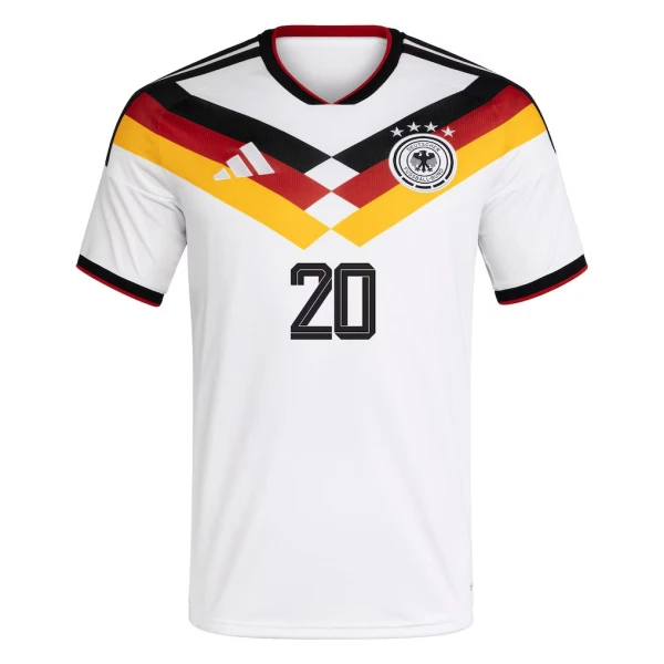 Tyskland Hemmatröja VM 2026 Herr – Serge Gnabry #20 Fotbollströja 2 Tyskland Hemmatröja VM 2026 Herr – Serge Gnabry #20 Fotbollströja