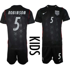 USA Landslagströja VM 2026 Bortaställ Barn Antonee Robinson #5 – Fotbollsset Tröja + Shorts