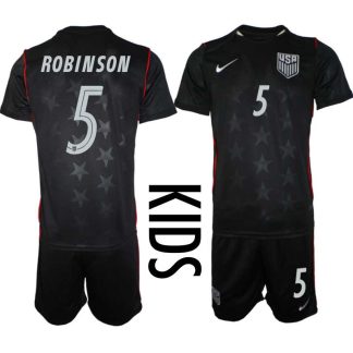 USA Landslagströja VM 2026 Bortaställ Barn Antonee Robinson #5 – Fotbollsset Tröja + Shorts