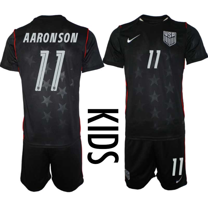 USA Landslagströja VM 2026 Bortaställ Barn Brenden Aaronson #11 – Fotbollsset Tröja + Shorts 1 USA Landslagströja VM 2026 Bortaställ Barn Brenden Aaronson #11 – Fotbollsset Tröja + Shorts