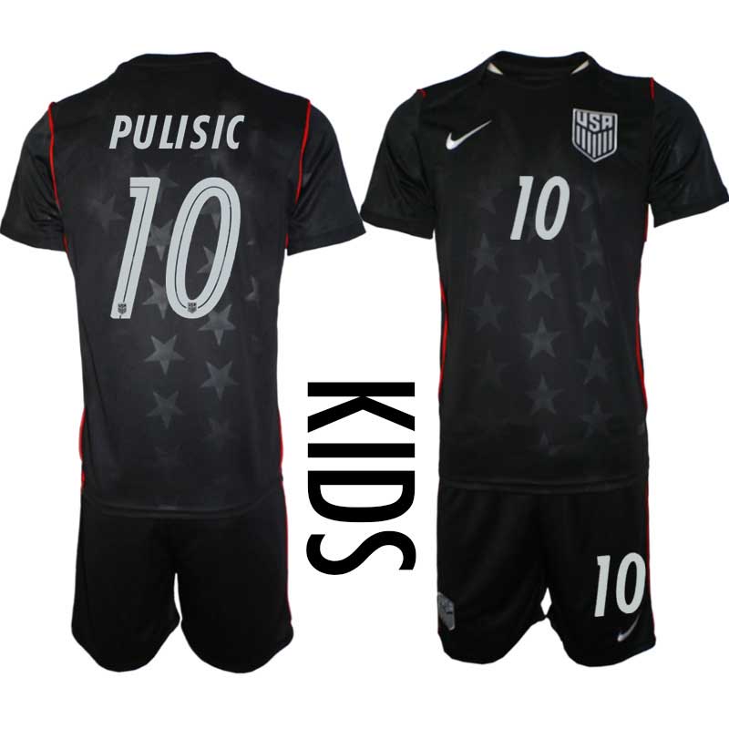 USA Landslagströja VM 2026 Bortaställ Barn Christian Pulisic #10 – Fotbollsset Tröja + Shorts 1 USA Landslagströja VM 2026 Bortaställ Barn Christian Pulisic #10 – Fotbollsset Tröja + Shorts