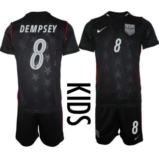 USA Landslagströja VM 2026 Bortaställ Barn Clint Dempsey #8 – Fotbollsset Tröja + Shorts