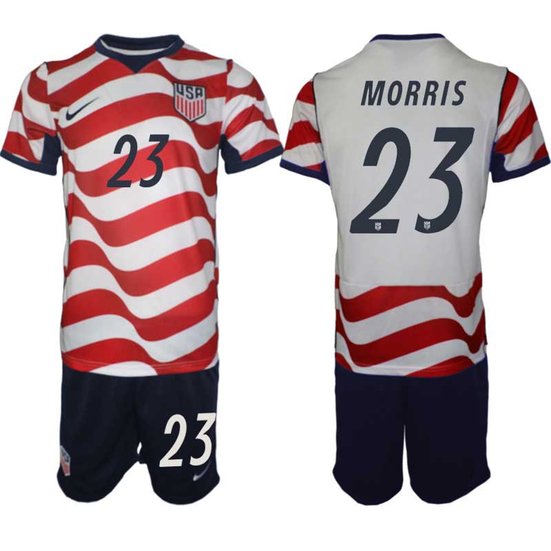 USA Landslagströja VM 2026 Hemmaställ Aidan Morris #23 – Herr Fotbollsset Tröja + Shorts USA Landslagströja VM 2026 Hemmaställ Aidan Morris #23 – Herr Fotbollsset Tröja + Shorts