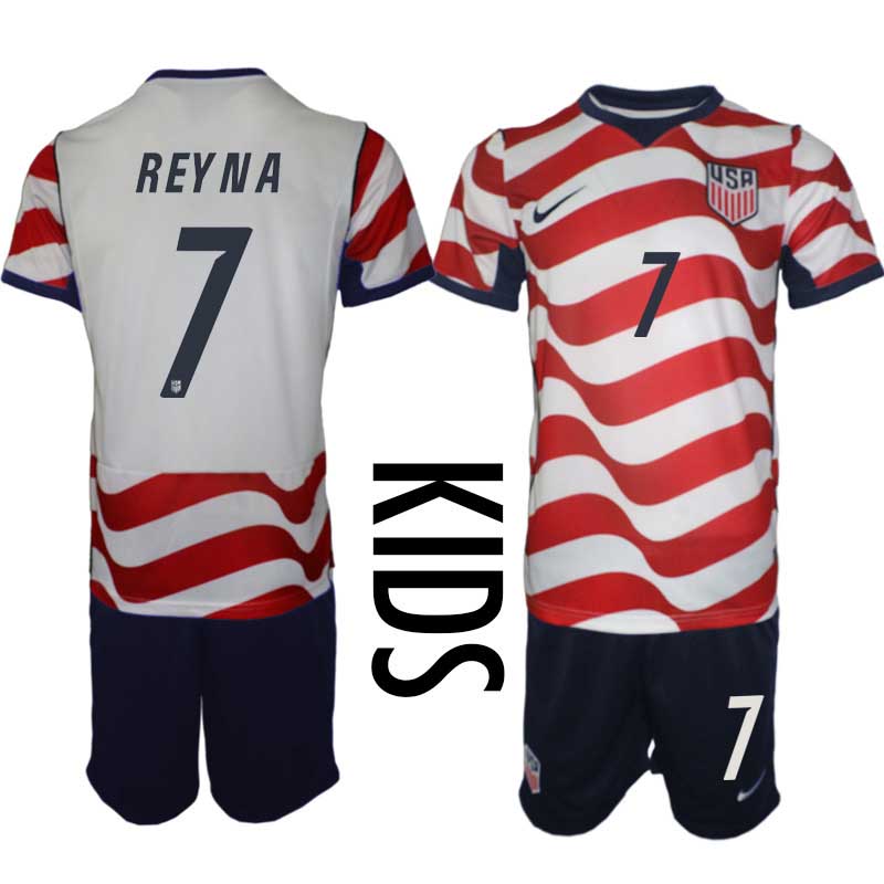 USA Landslagströja VM 2026 Hemmaställ Barn Gio Reyna #7 – Fotbollsset Tröja + Shorts 1 USA Landslagströja VM 2026 Hemmaställ Barn Gio Reyna #7 – Fotbollsset Tröja + Shorts