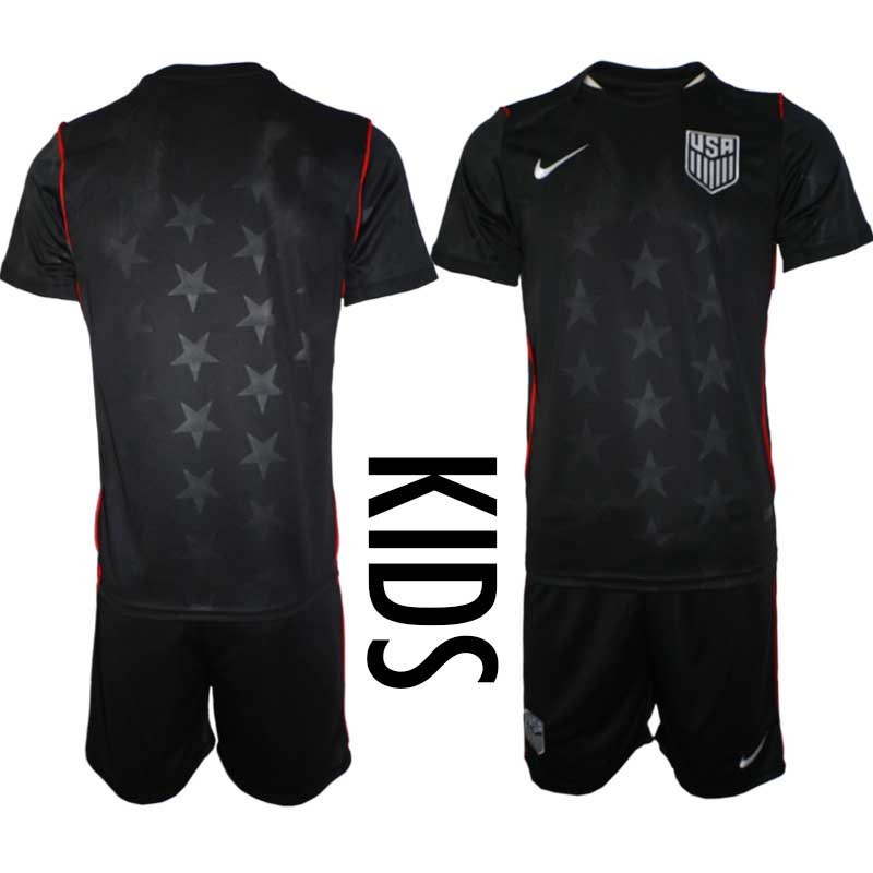 USA VM 2026 Bortaställ Barn Fotbollsset Tröja och Shorts 1 USA VM 2026 Bortaställ Barn Fotbollsset Tröja och Shorts