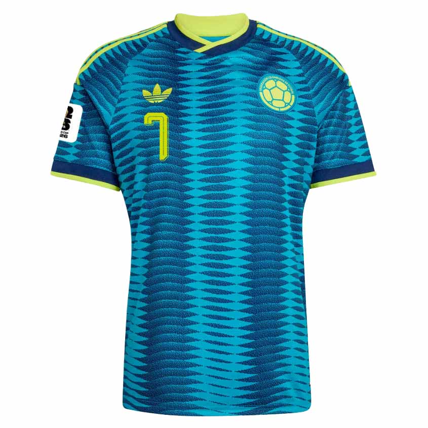 Colombia Bortatröja VM 2026 Herr – Luis Díaz 7 Fotbollströja med VM-Patch 2 Colombia Bortatröja VM 2026 Herr – Luis Díaz 7 Fotbollströja (Med VM 2026-märke)