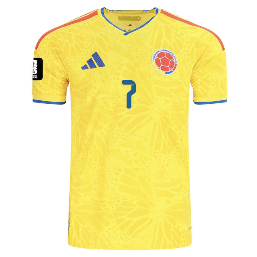 Colombia Hemmatröja VM 2026 Herr – Luis Díaz 7 Fotbollströja (Med VM 2026-märke)