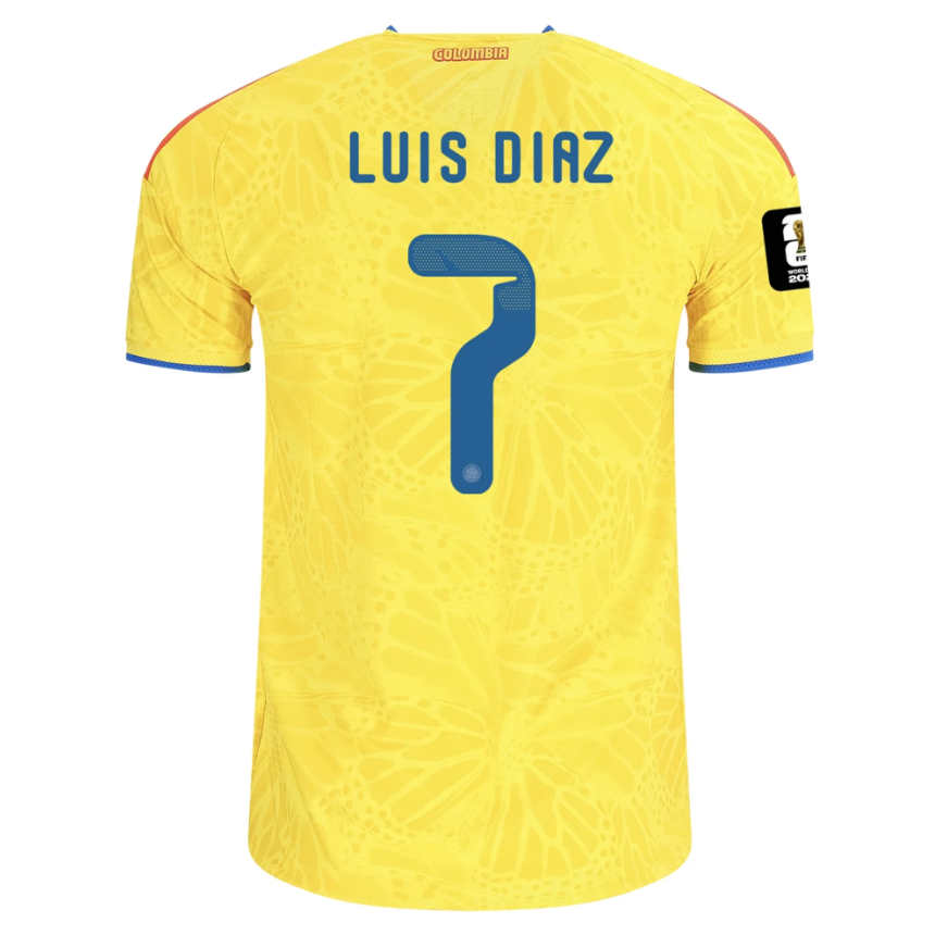 Colombia Hemmatröja VM 2026 Herr – Luis Díaz 7 Fotbollströja (Med VM 2026-märke)