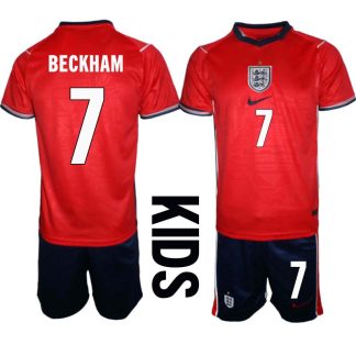 England Bortaställ VM 2026 Barn David Beckham 7 Tröja och Shorts