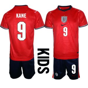 England Bortaställ VM 2026 Barn Harry Kane 9 Tröja och Shorts