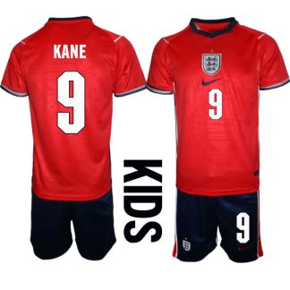 England Bortaställ VM 2026 Barn Harry Kane 9 Tröja och Shorts