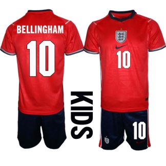 England Bortaställ VM 2026 Barn Jude Bellingham 10 Tröja och Shorts