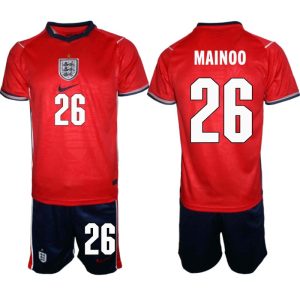 England Bortaställ VM 2026 Herr Kobbie Mainoo 26 Tröja och Shorts