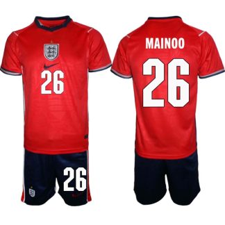 England Bortaställ VM 2026 Herr Kobbie Mainoo 26 Tröja och Shorts