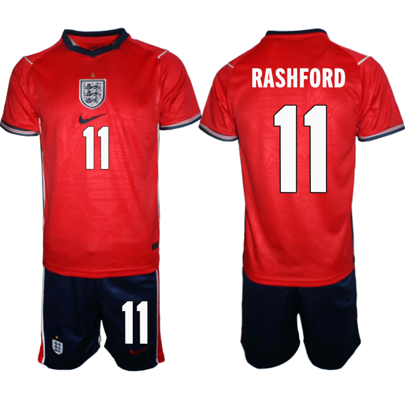 England Bortaställ VM 2026 Herr Marcus Rashford 11 Tröja och Shorts