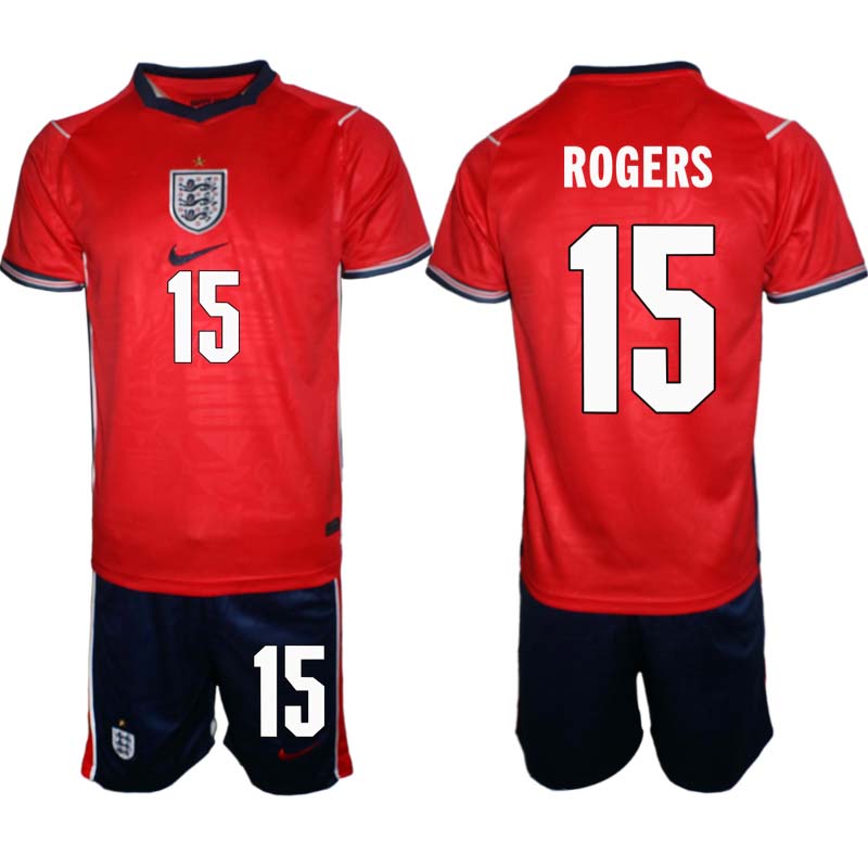 England Bortaställ VM 2026 Herr Morgan Rogers 15 Tröja och Shorts 1 England Bortaställ VM 2026 Herr Morgan Rogers 15 Tröja och Shorts
