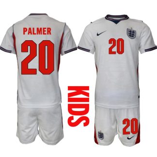 England Hemmaställ VM 2026 Barn Cole Palmer 20 Tröja och Shorts