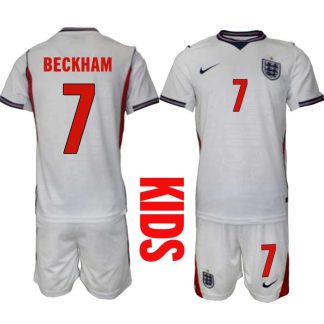 England Hemmaställ VM 2026 Barn David Beckham 7 Tröja och Shorts