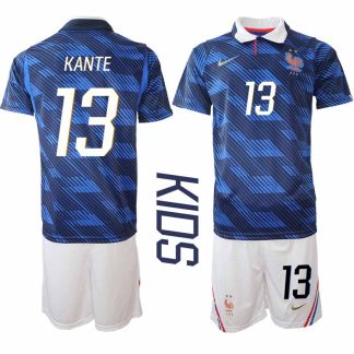 Frankrike Hemmaställ VM 2026 Barn N'Golo Kanté 13 Tröja och Shorts