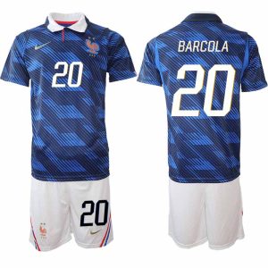 Frankrike Hemmaställ VM 2026 Herr Bradley Barcola 20 Tröja och Shorts