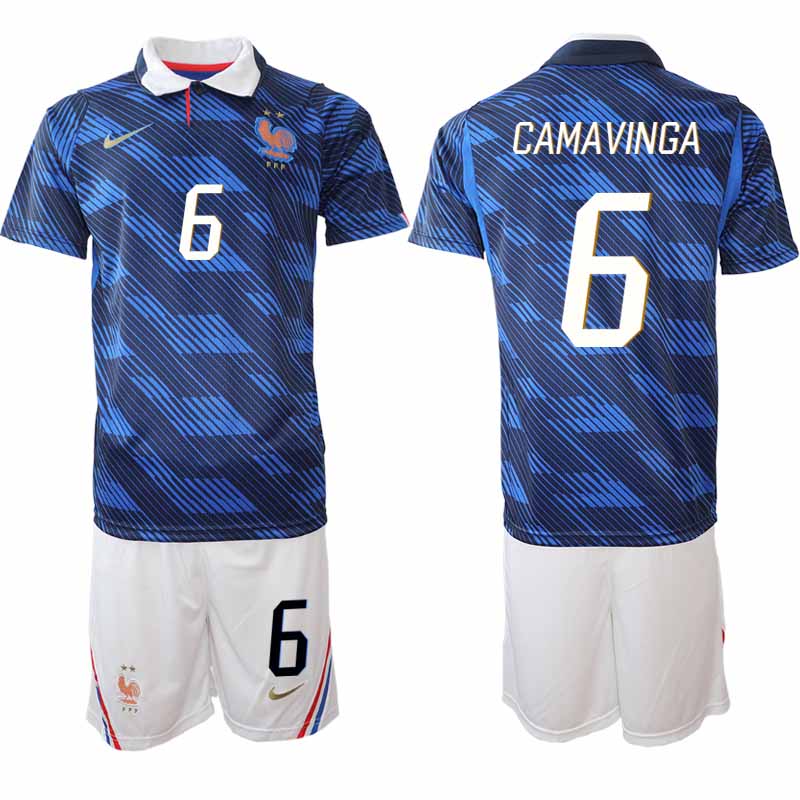 Frankrike Hemmaställ VM 2026 Herr Eduardo Camavinga 6 Tröja och Shorts 1 Frankrike Hemmaställ VM 2026 Herr Eduardo Camavinga 6 Tröja och Shorts