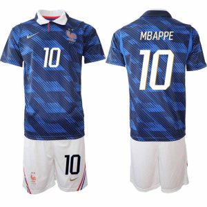 Frankrike Hemmaställ VM 2026 Herr Kylian Mbappé 10 Tröja och Shorts
