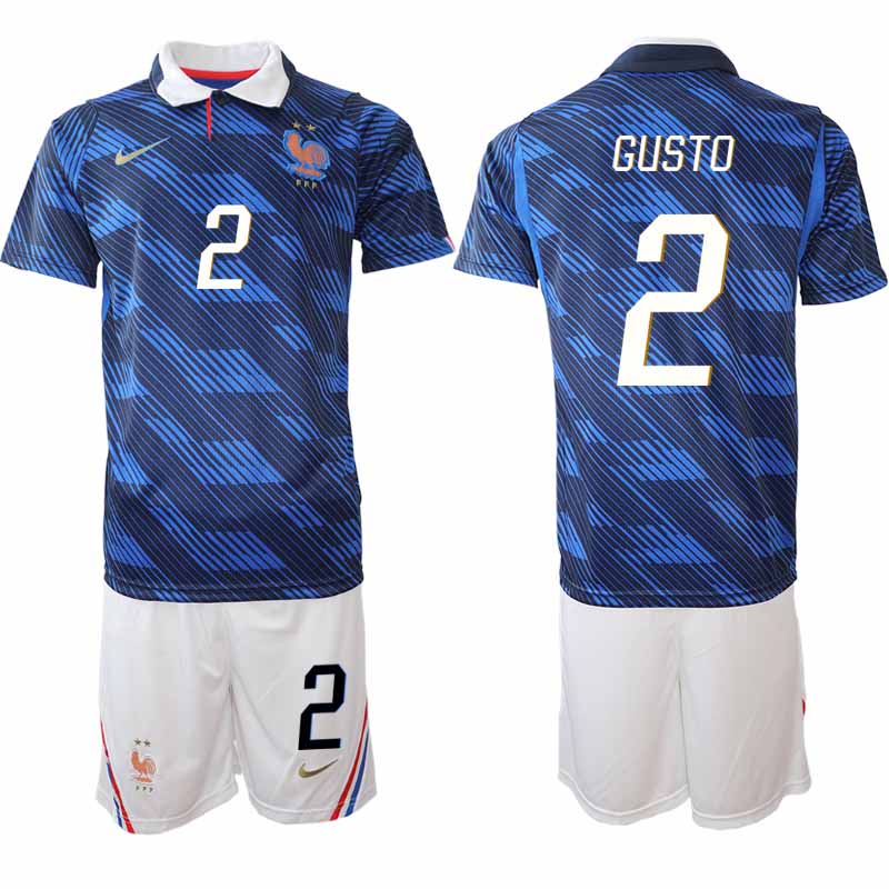 Frankrike Hemmaställ VM 2026 Herr Malo Gusto 2 Tröja och Shorts