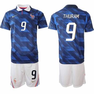 Frankrike Hemmaställ VM 2026 Herr Marcus Thuram 9 Tröja och Shorts