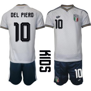 Italien Bortaställ VM 2026 Barn Alessandro Del Piero 10 Tröja och Shorts